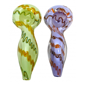 3" Slyme Frit Rod Art Work Hand Pipe (Pack Of 2) [SDK661]