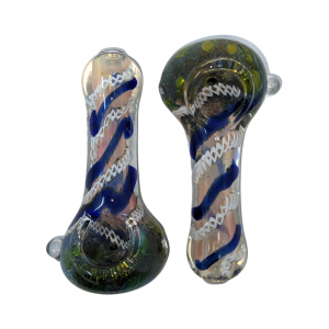 3.5" Gold Fumed Art Hand Pipe (Pack Of 2) [SG1592]