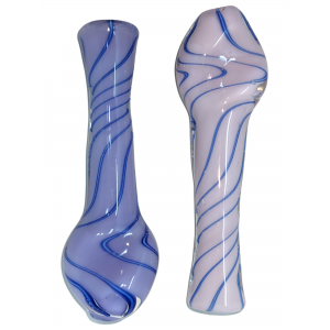 3.5" Slyme Body Ribbon Twist Indented Round Mouth Chillum Hand Pipe - (Pack of 3) [SG2567]