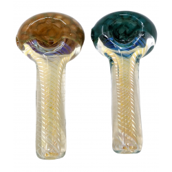 3.5" Silver Fumed HoneyComb Hand Pipe (Pack Of 2) [SG3448]