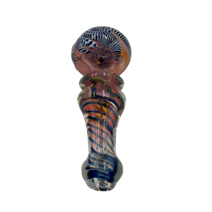 4.5" Gold Fumed Double Rim Art Hand Pipe (Pack Of 1) [SJN12]