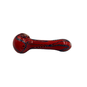 4.5" Twisted Rod & Frit Art Hand Pipe - (Pack of 2) [SJN3]