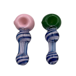 4.5" Slyme Head Twisted Art Hand Pipe - (Pack of 2) [SJN6]