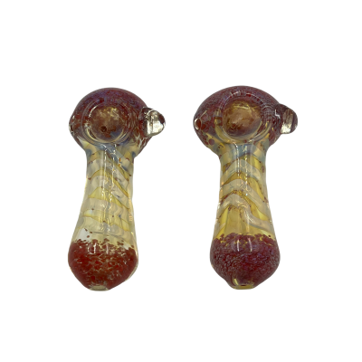 4" Silver Fumed Body & Silver Fumed Body Hand Pipe - (Pack of 2) [SJN8]