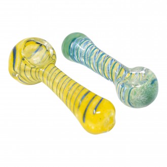 3.5" Assorted Vibrant Color Spoon Hand Pipe - 50Ct JAR [SN50HPJAR]