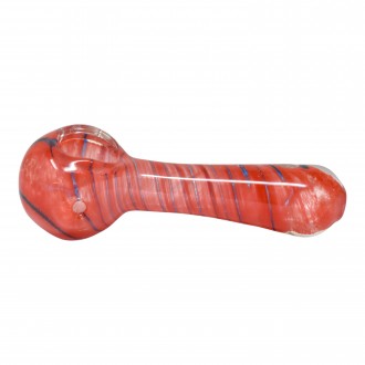 3.5" Frit Art Twirl Art Spoon Hand Pipe - 2 Pack [SNV-115]