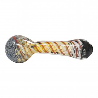 3.5" Gold Fumed Vibrant Swirls Hand Pipe - 2 Pack [SNV-121]