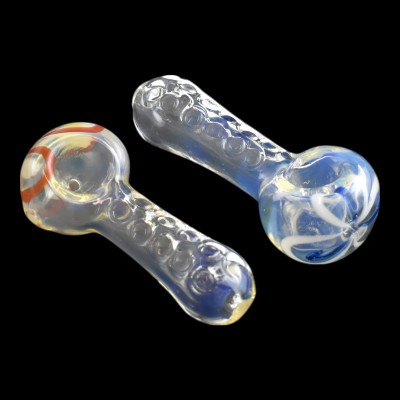 3" Silver Fumed Spoon Hand Pipe - 2 Pack [SNV-127]