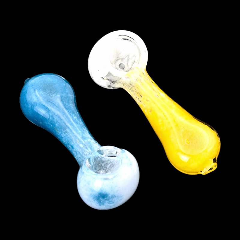 3.5" Dual Tone Frit Art Spoon Pipe – 2ct Pack