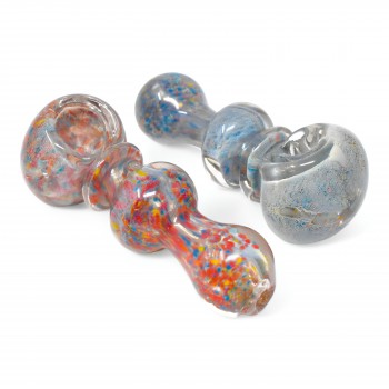 3.5" Frit Bulbous Rim Art Hand Pipe - 2 Pack [SP-380]