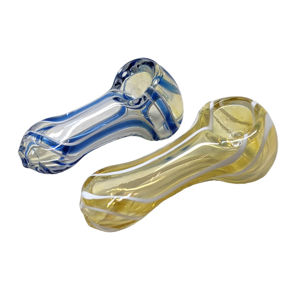 3" Line Art Fumed Hand Pipe (Pack of 2) - [SP04]