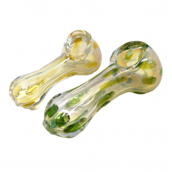 2.5" Silver Fumed Dot Art Hand Pipe (Pack of 2) - [SP05]