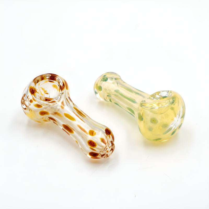 2.5" Inside-Out Polka-Dot Premium Glass Spoon Pipe – 2ct Pack