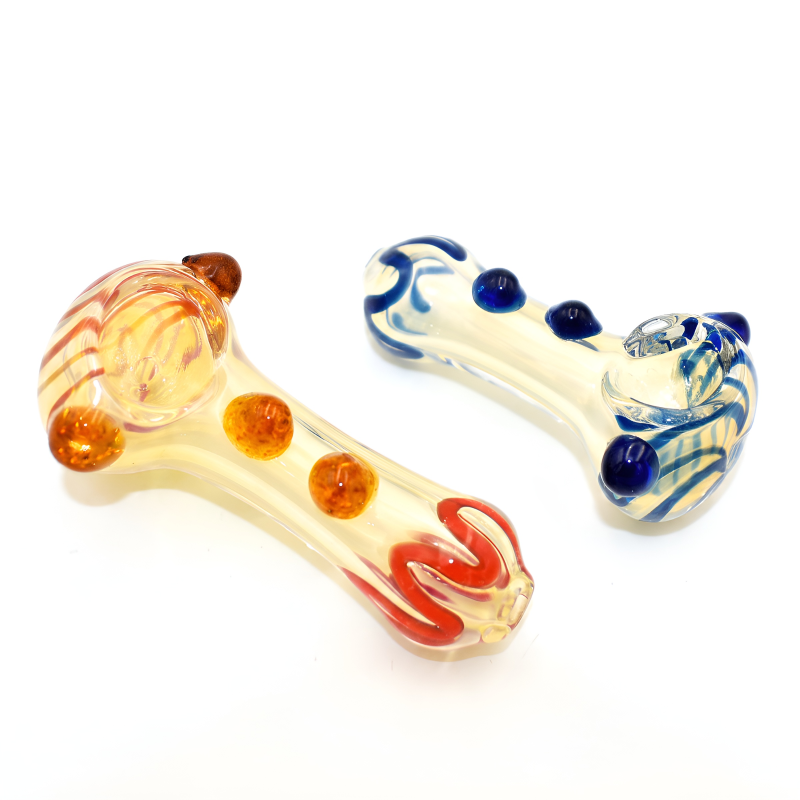 2.5" Silver Fumed Premium Glass Peanut Hand Pipe – 2ct Pack
