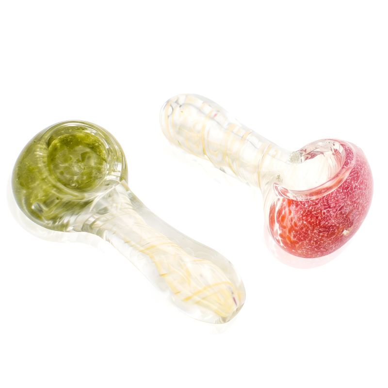 2.5" Inside-Out Heavy Peanut Premium Glass Hand Pipe – 2ct Pack