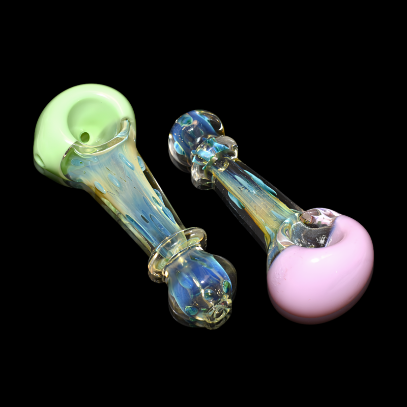 5" Gold Fumed Slime Head Premium Spoon Hand Pipe – 2ct Pack