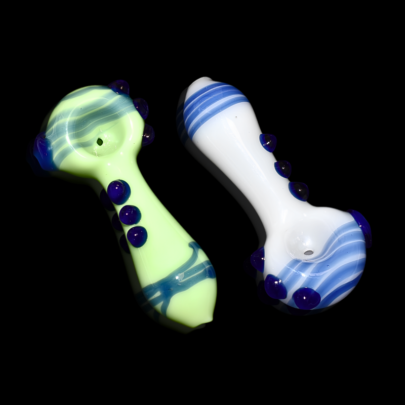 4" Slime Tube Multi Marble Premium Spoon Hand Pipe – 2ct Pack