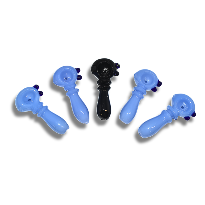 3.5" Slime Tube Rim Art Premium Spoon Pipe – 5ct Pack