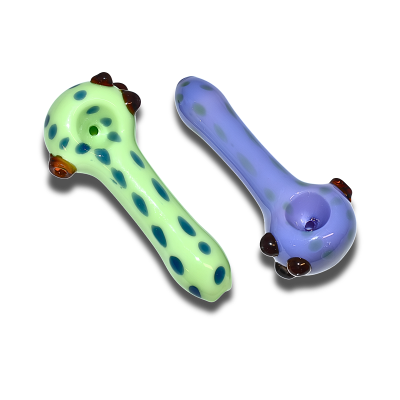 4" Dotted Slime Tube Premium Spoon Hand Pipe – 2ct Pack