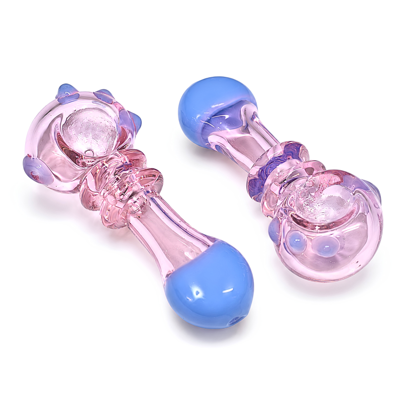 4" Dual Rim Slime Flat Mouth Premium Spoon Pipe – 2ct Pack