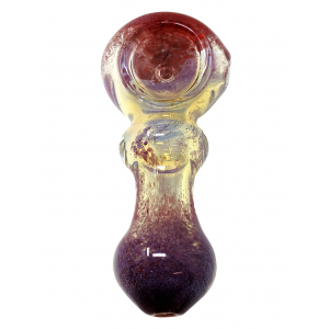 3" Silver Fumed Frit Head & Mouth Hand Pipe (Pack of 2) - [ST-305]