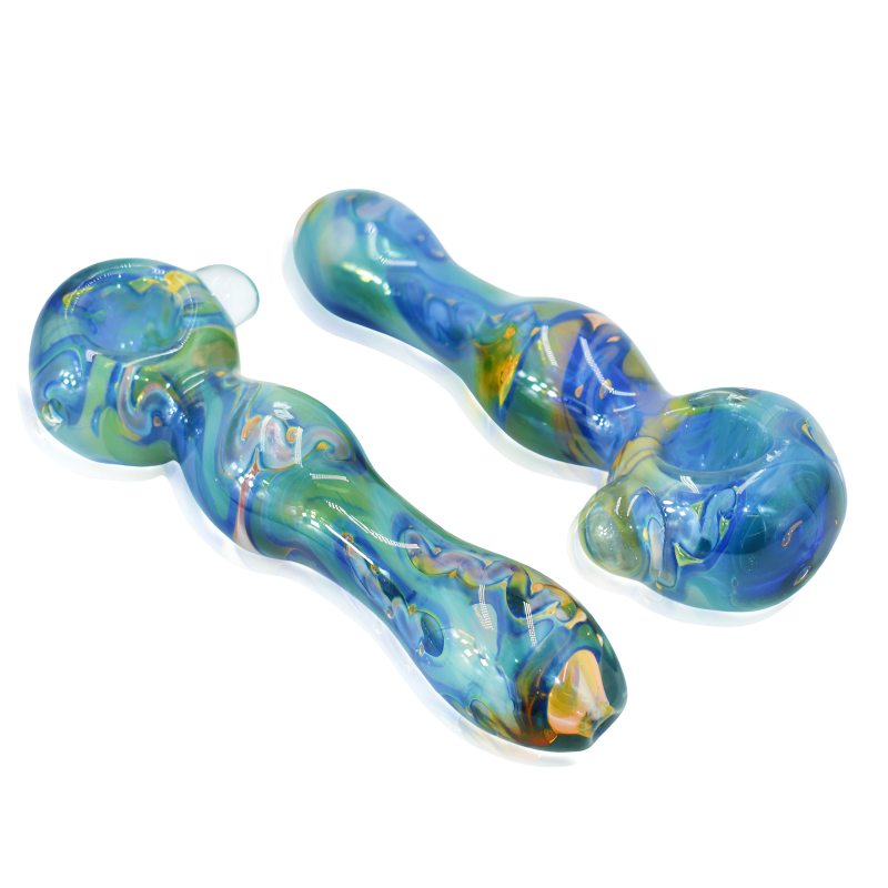 6" Ocean Vortex Marble Premium Hand Pipe – 2ct Pack