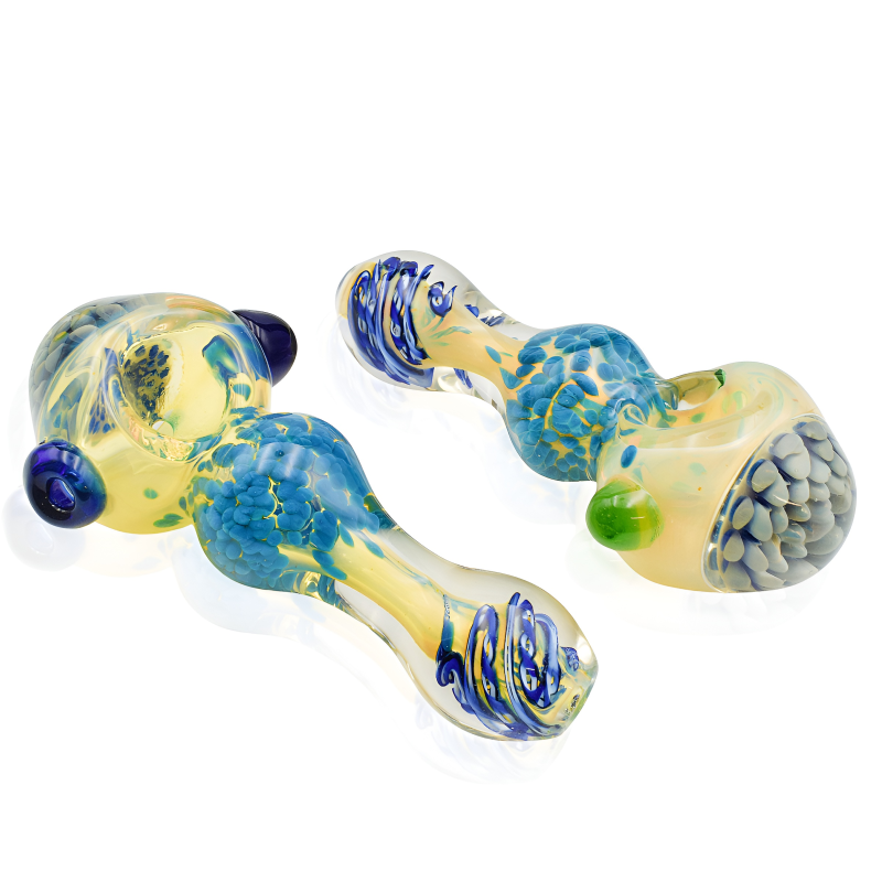 4.5" Rake Bubb Fumed Premium Glass Hand Pipes – 2ct Pack
