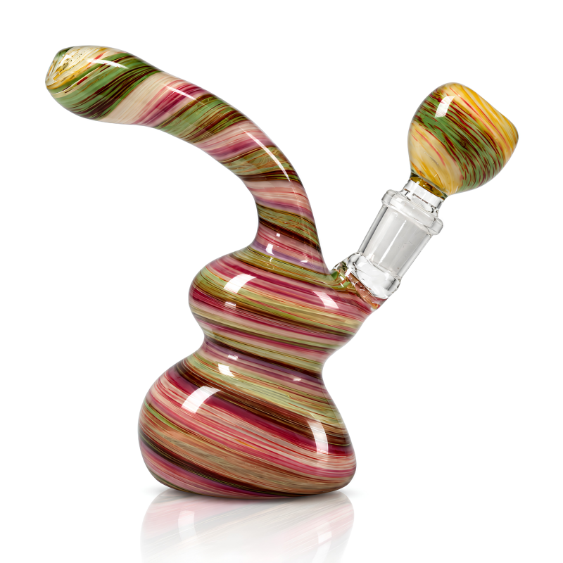 6" Multi-Color Swirl Sherlock Bubbler Pipe