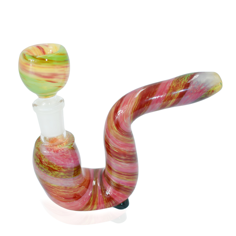 5.5" Marbled Swirl Sherlock Hand Pipe with Bowl