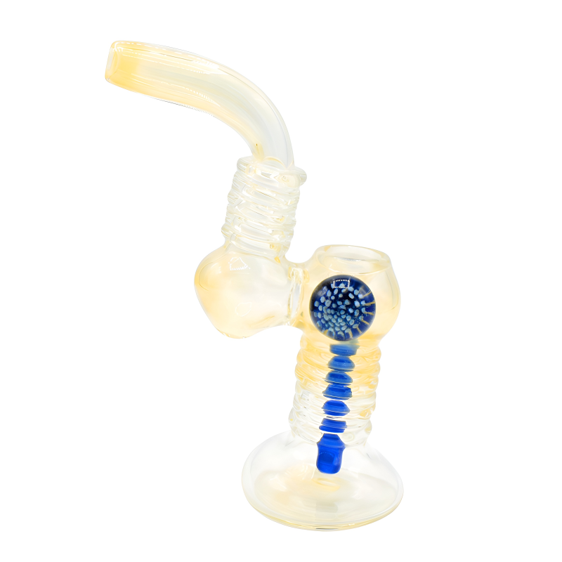 8" Blue Helix Dual Spiral Bubbler Pipe