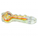 5 inch silver fumed rasta stripe R4 premium glass hand pipe 2ct pack