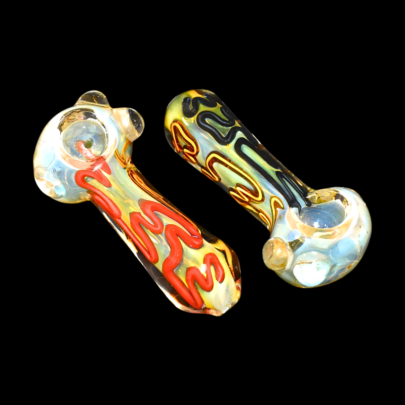 3.5" Gold Fumed Thick Body Spoon Pipe – 2ct Pack
