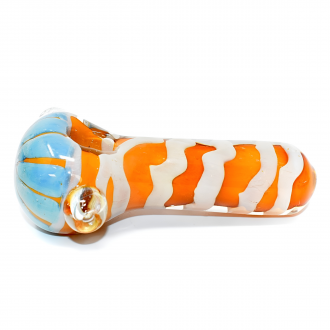 4.5" Gold Fumed Spiral Glass Hand Pipe – 2ct Pack