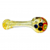 5 inch gold fumed Rasta art glass hand pipe assorted colors