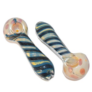 4.5" Dicro Swirl Fumed Hand Pipe – 2 Pack – Assorted Colors