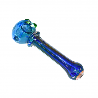 5.5" Gold Fumed Long Rim Premium Glass Hand Pipe – 2 Pack