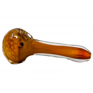 4.5" Gold Fumed Honeycomb Head Spoon Hand Pipe - (Pack of 2) [STJ63]