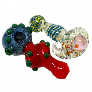 5.5" Braided Multi Marble 600 Gram Heavy Spoon Hand Pipe - (Pack of 2) [STJ66]