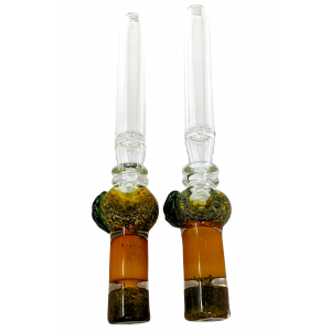 10.5" Leaf Pendant Double Pinch Steamroller Hand Pipe - (Pack of 2) [STJ76]