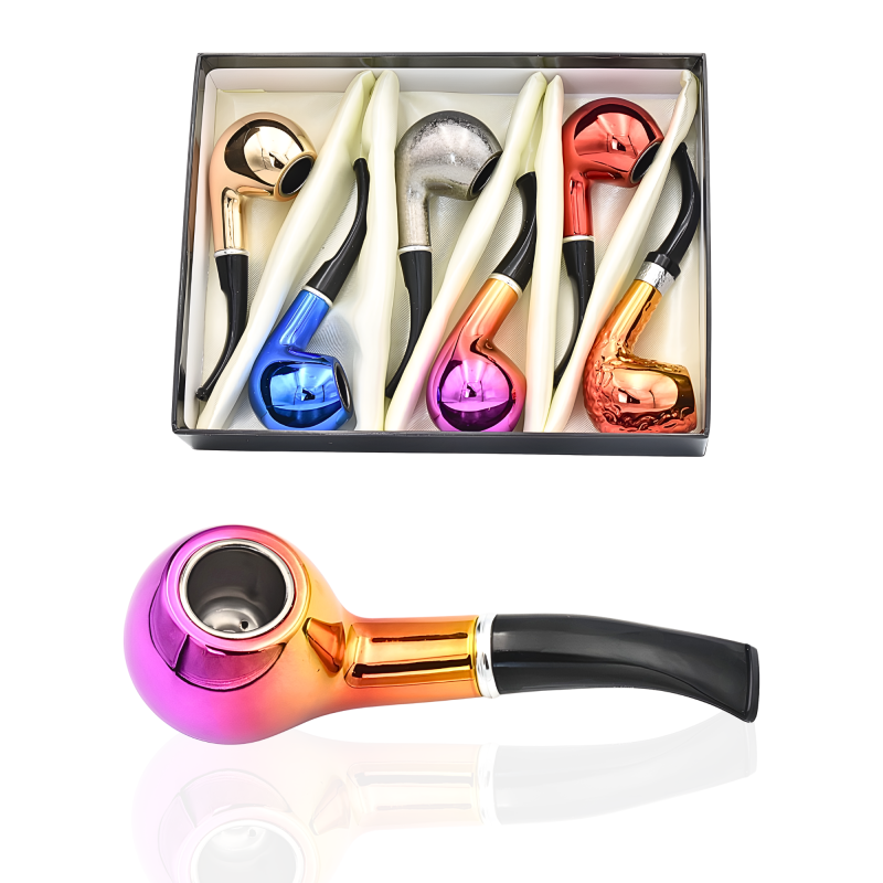 IDGAF Rainbow Finish Sherlock Pipe – 6Ct Display