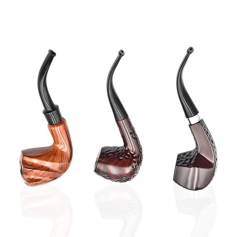 FENG SHUN 5.5" Wooden Sherlock Pipe – 6ct Display