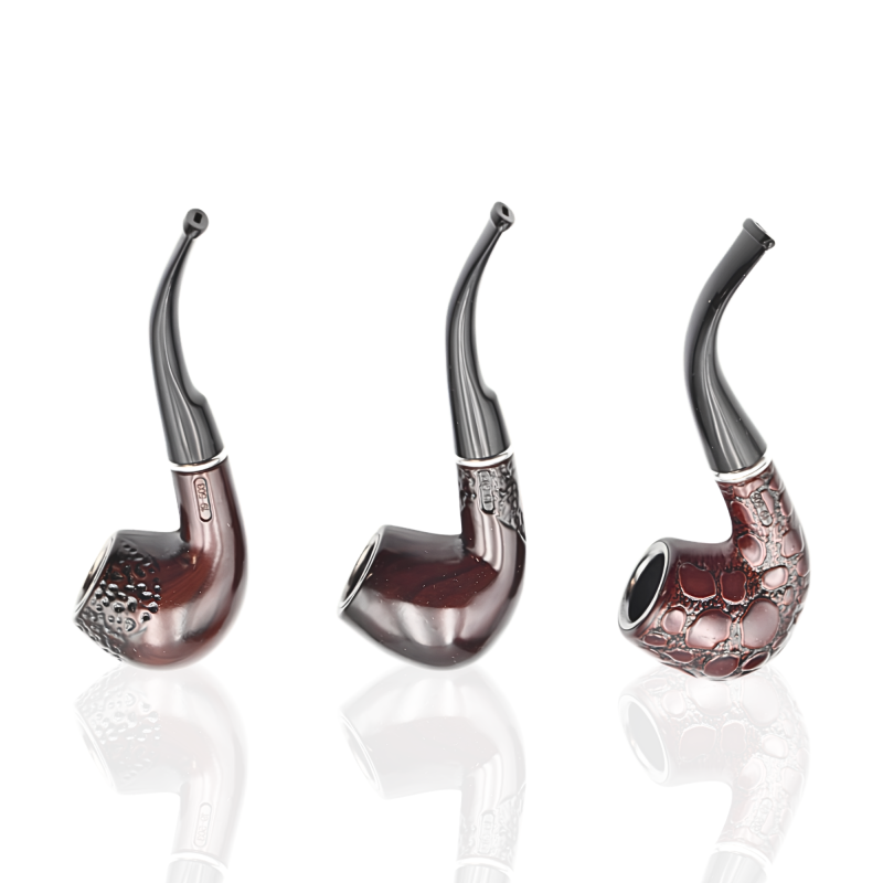 FENG SHUN 5.5" Classic Wooden Sherlock Pipe – 6Ct Display