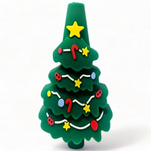 4" Fir Fun - Silicone Christmas Tree Hand Pipe - [TX789]