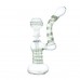 7" Zig Zag Line Clear Bubbler with Oil Dome - [WIB-290]