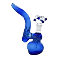 7" Swirling Lines Bubbler Pipe – Assorted Colors