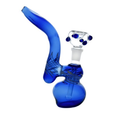 7" Swirling Lines Bubbler Pipe – Assorted Colors