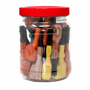 P3 assorted multi color wooden hand pipes 28ct jar