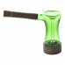 5 Inch Wood Handle Glass Bubbler Hand Pipe Assorted WSG2089