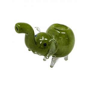 Regular Size Frit Elephant Animal Hand Pipe Mixed Colors - [XAEL]