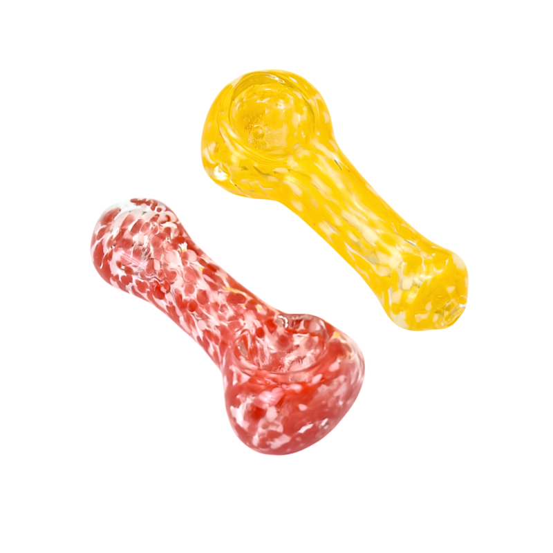 2.5" Heavy Frit Art Spoon Pipe – 2ct Pack